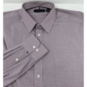 TOMMY HILFIGER Shirt Mens‎ Extra Large Long sleeve button down slim fit stretch